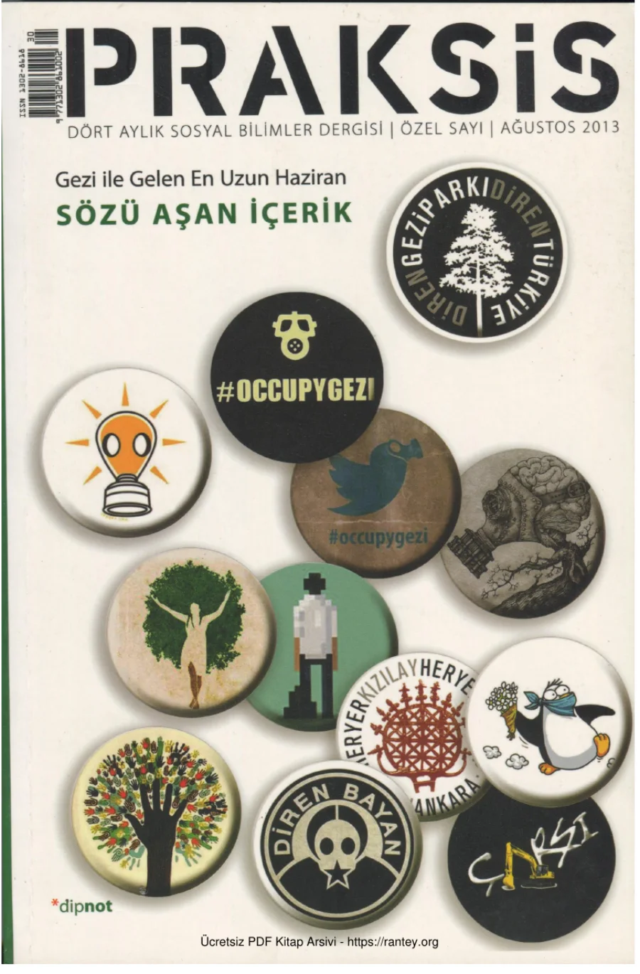 Praksis Gezi Özel Sayısı Ağustos 2013 kapak görseli