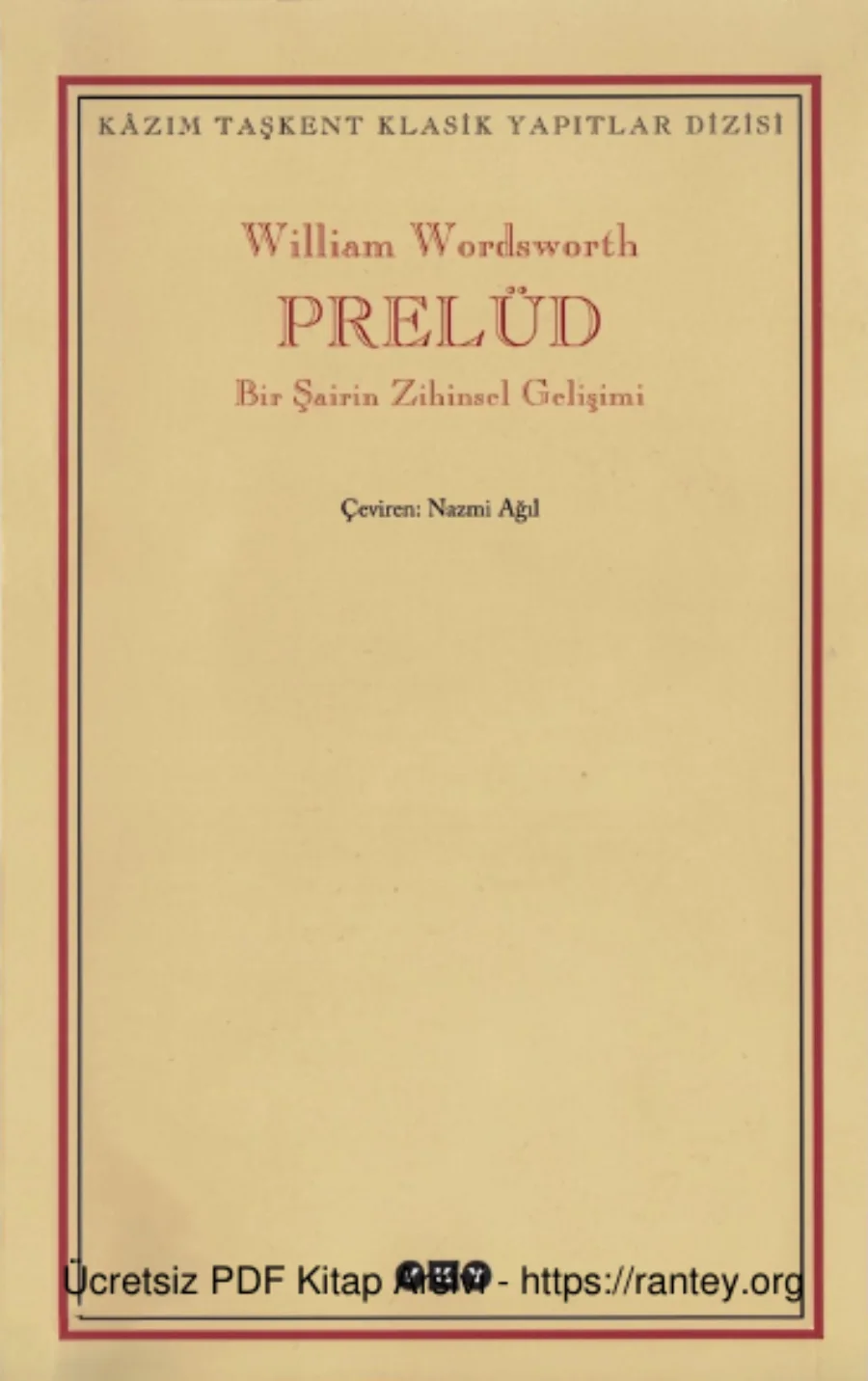 Prelüd Bir Şairin Zihinsel Gelişimi kapak görseli