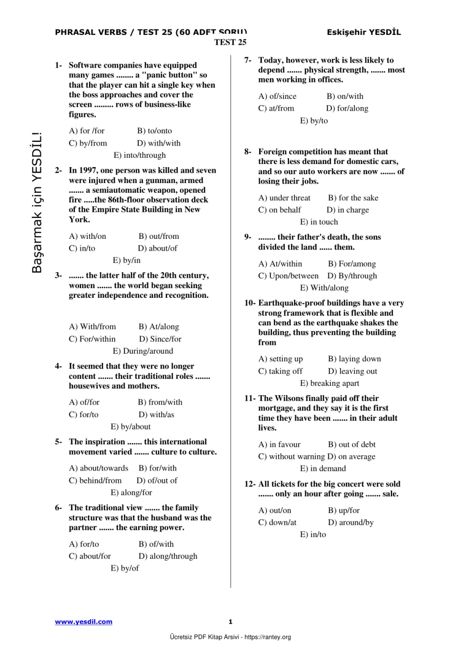 Prepositions TEST25 kapak görseli