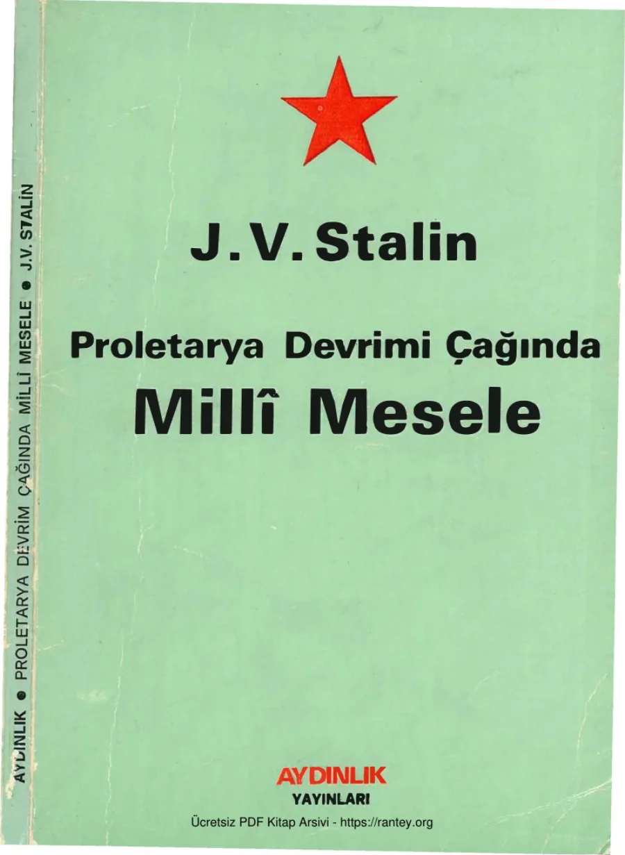 Proletarya Devrimi Çağında Milli Mesele kapak görseli