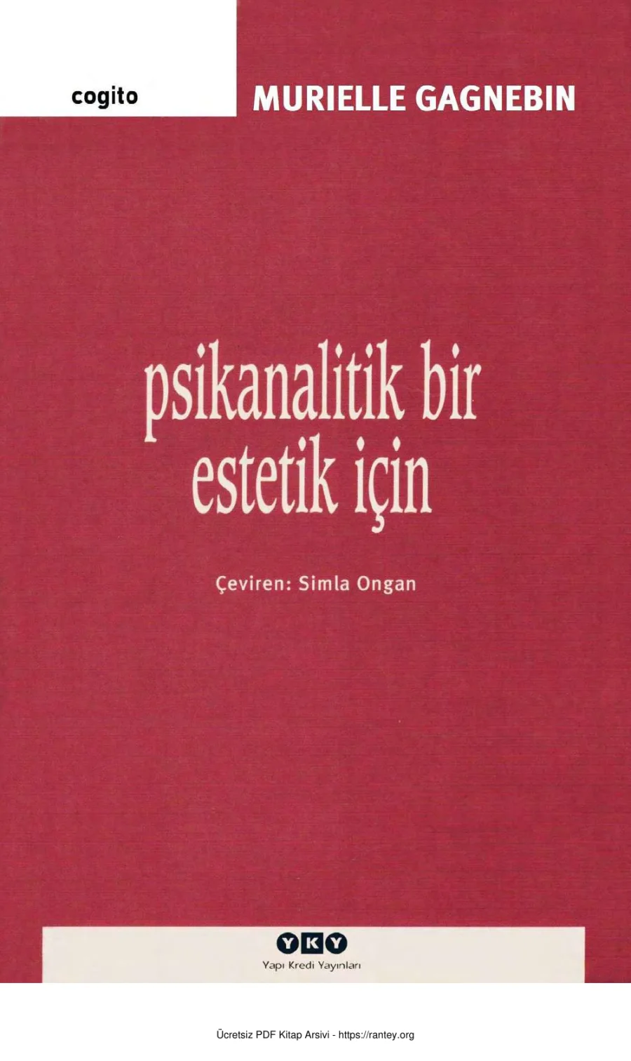 Psikanalitik Bir Estetik İçin kapak görseli