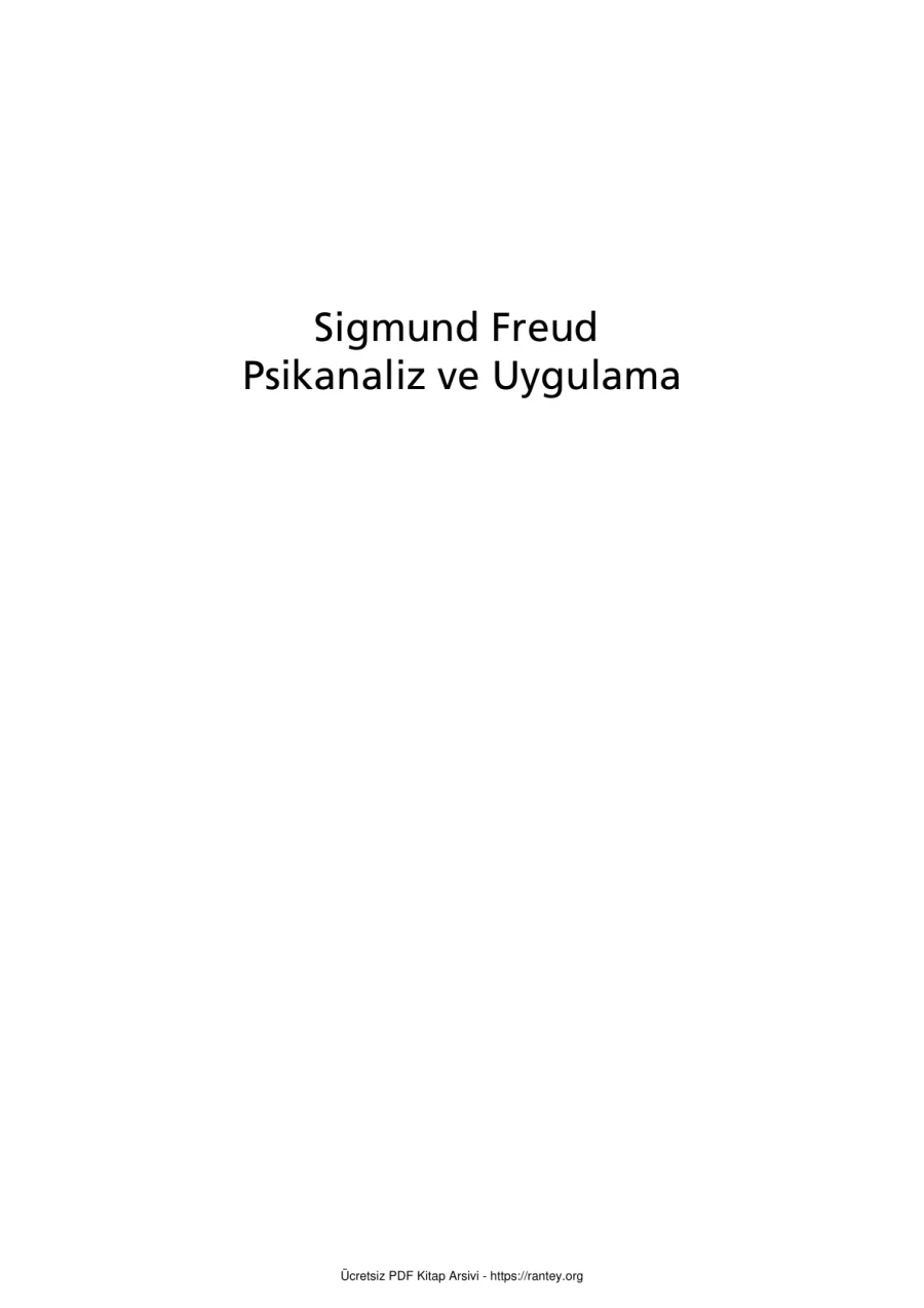 Psikanaliz ve Uygulama kapak görseli