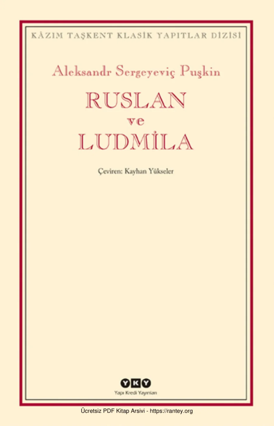 Puşkin Ruslan ve Ludmila kapak görseli