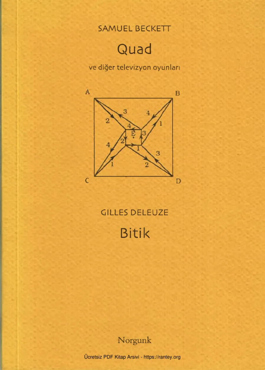 Quad ve Diğer Televizyon Oyunları Gilles Deleuze Bitik kapak görseli