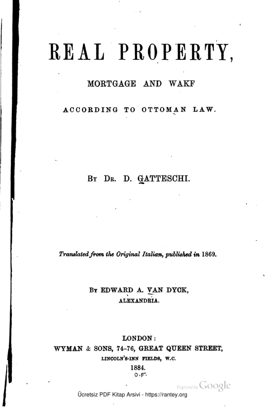 Real Property Mortgage and Wakf According to Ottoman Law kapak görseli