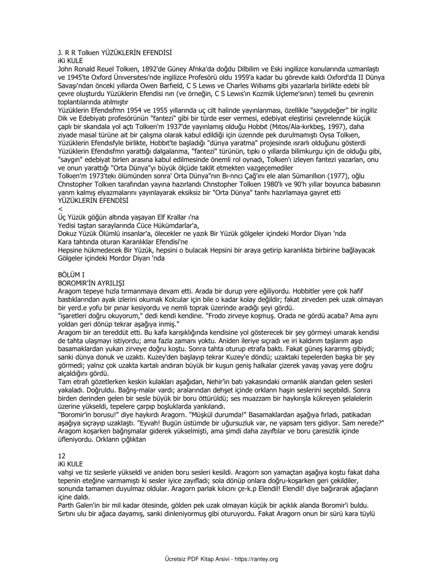 Reuel Tolkien 2 Iki Kule kapak görseli
