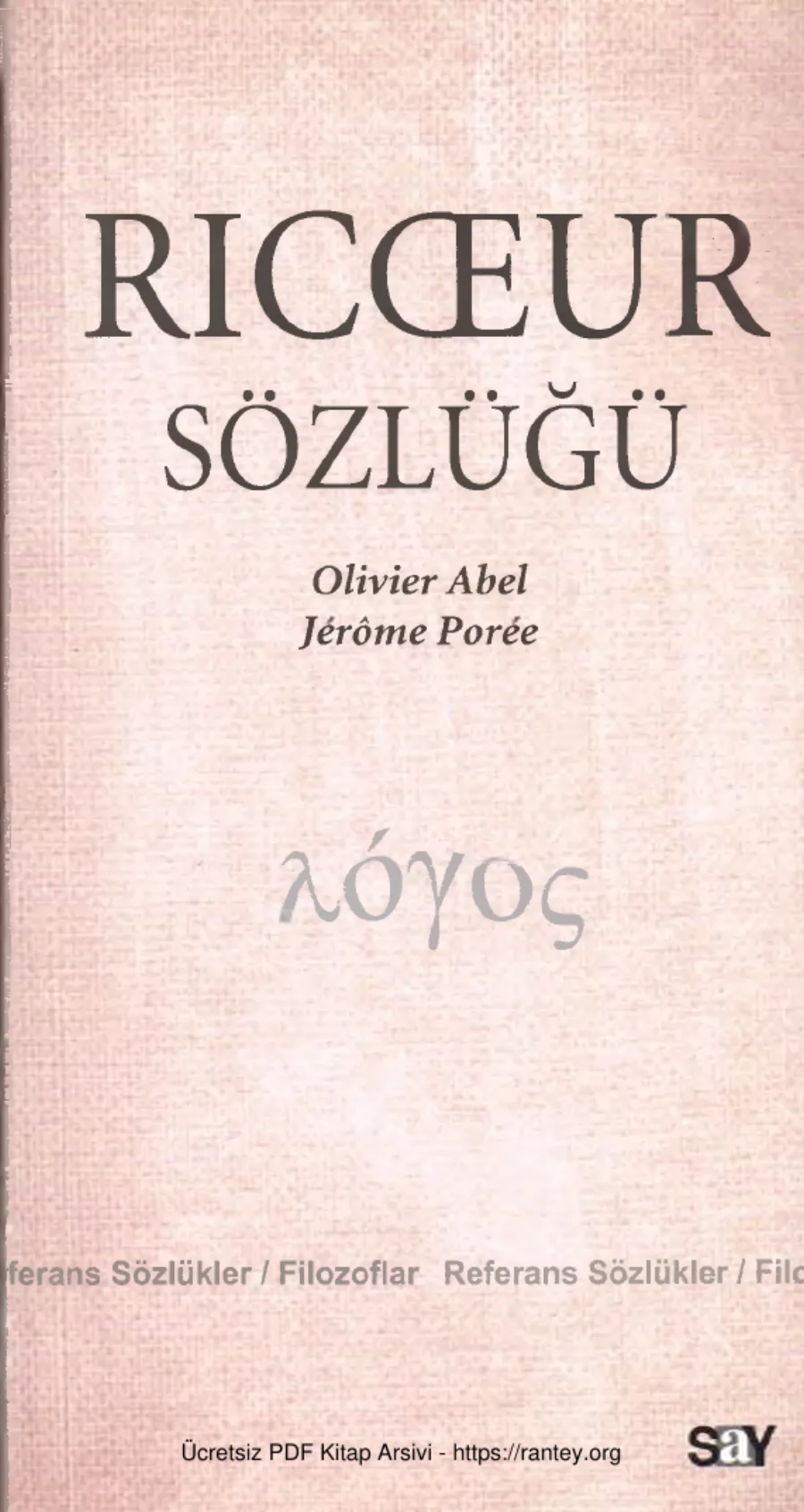 Ricoeur Sözlüğü kapak görseli