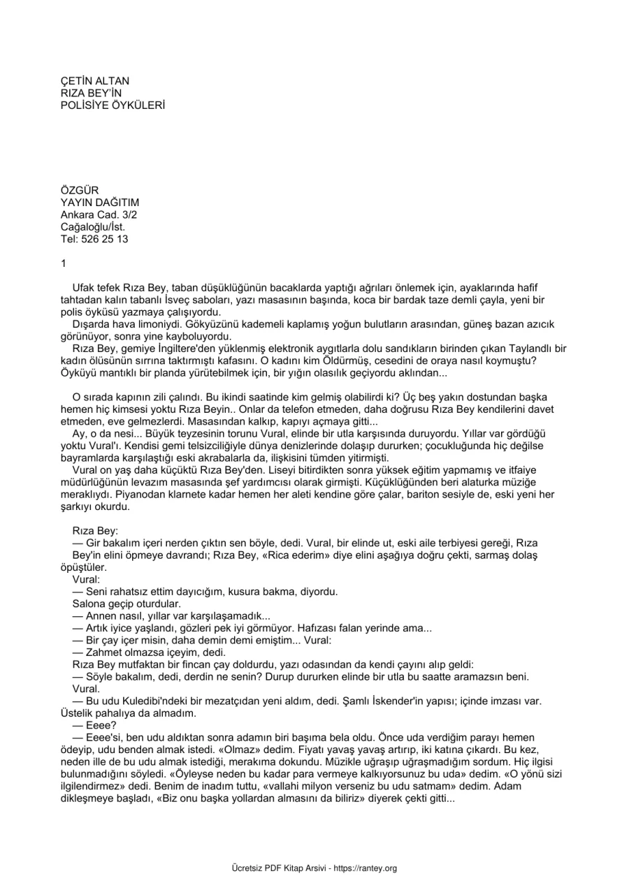Riza Beyin Polisiye Oykuleri kapak görseli