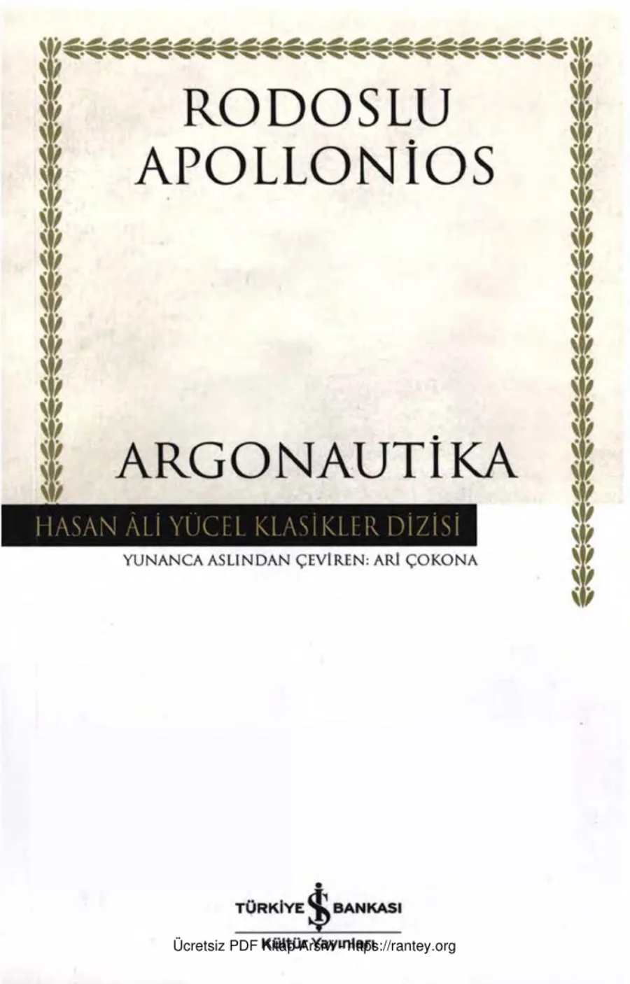 Rodoslu Apollonius Argonautika kapak görseli