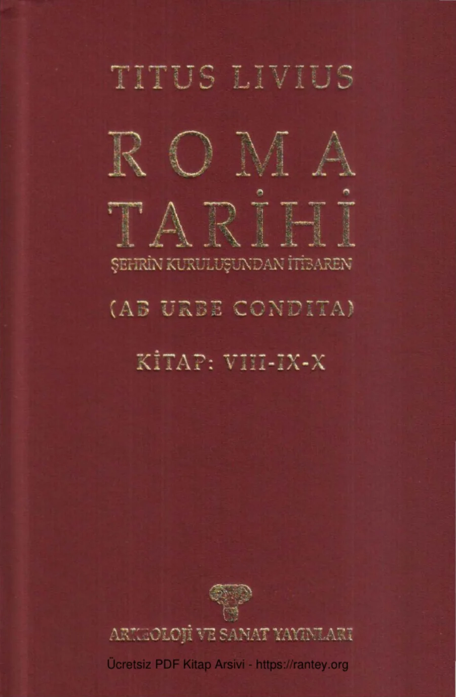 Roma Tarihi VIII IX X kapak görseli