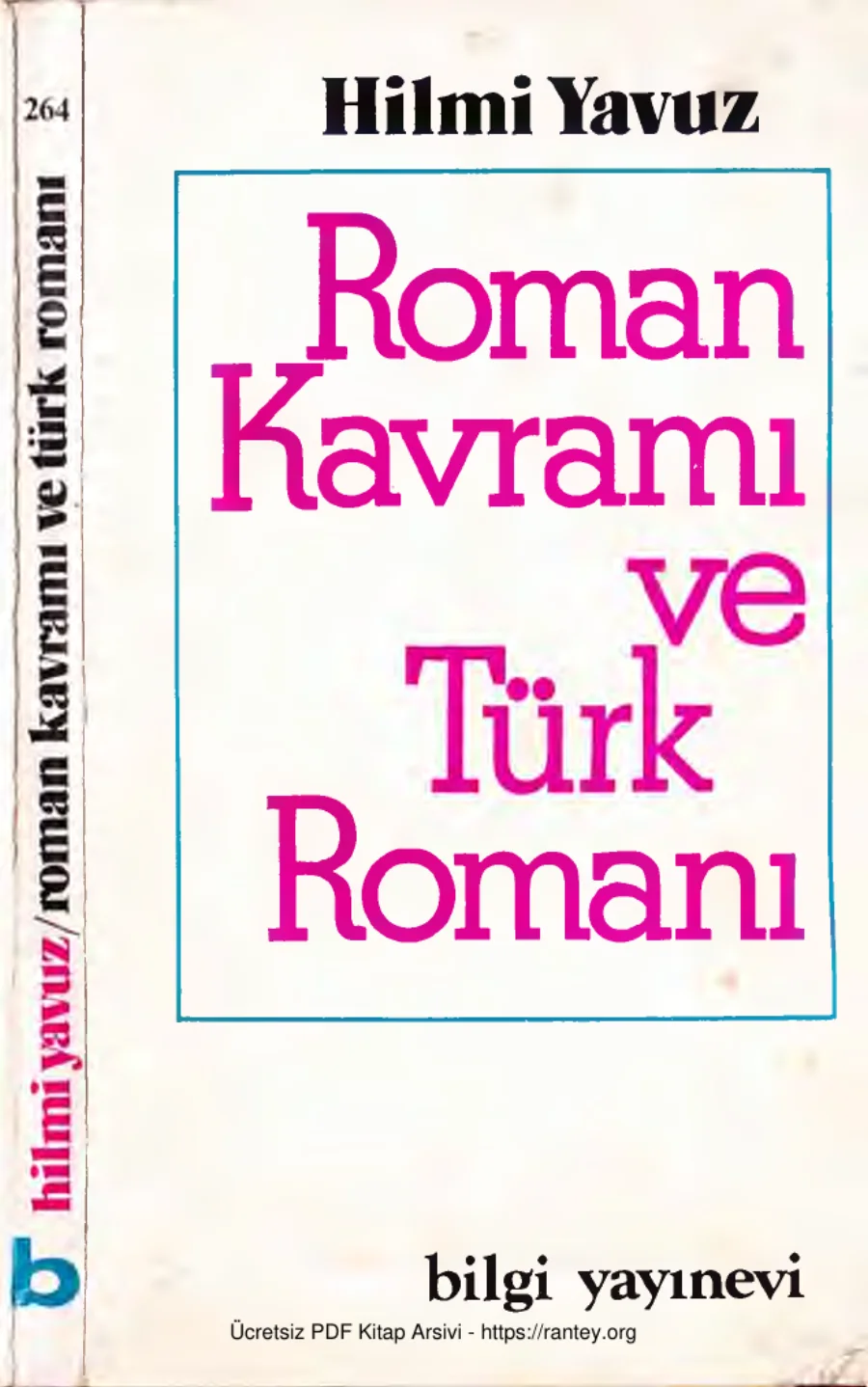 Roman Kavramı ve Türk Romanı Bilgi Yayınevi kapak görseli