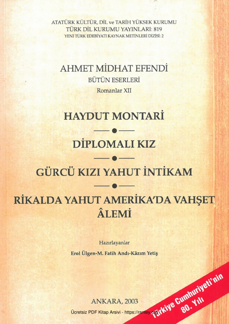 Romanlar 12: Haydut Montari / Diplomalı Kız kapak görseli