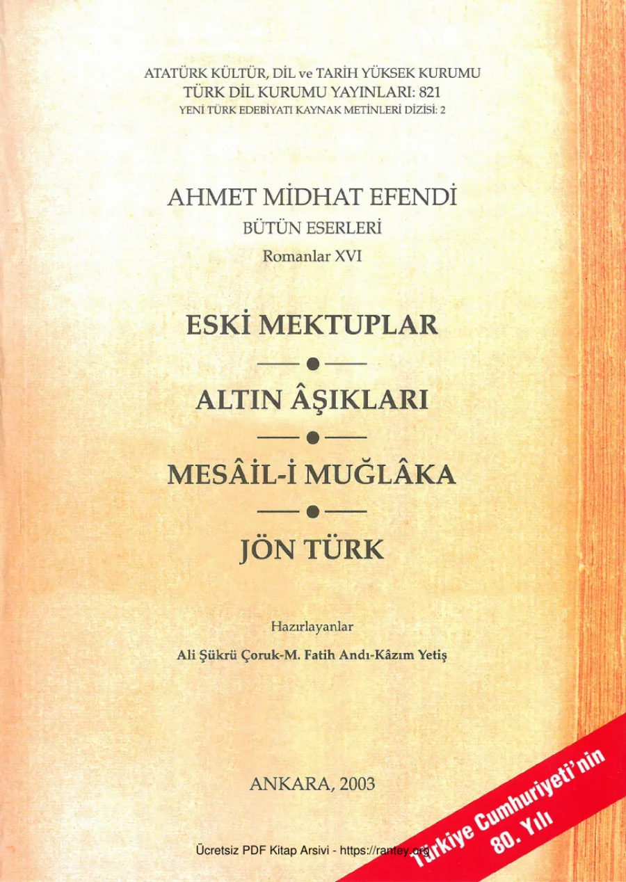 Romanlar 16: Eski Mektuplar / Altın Aşıkları kapak görseli