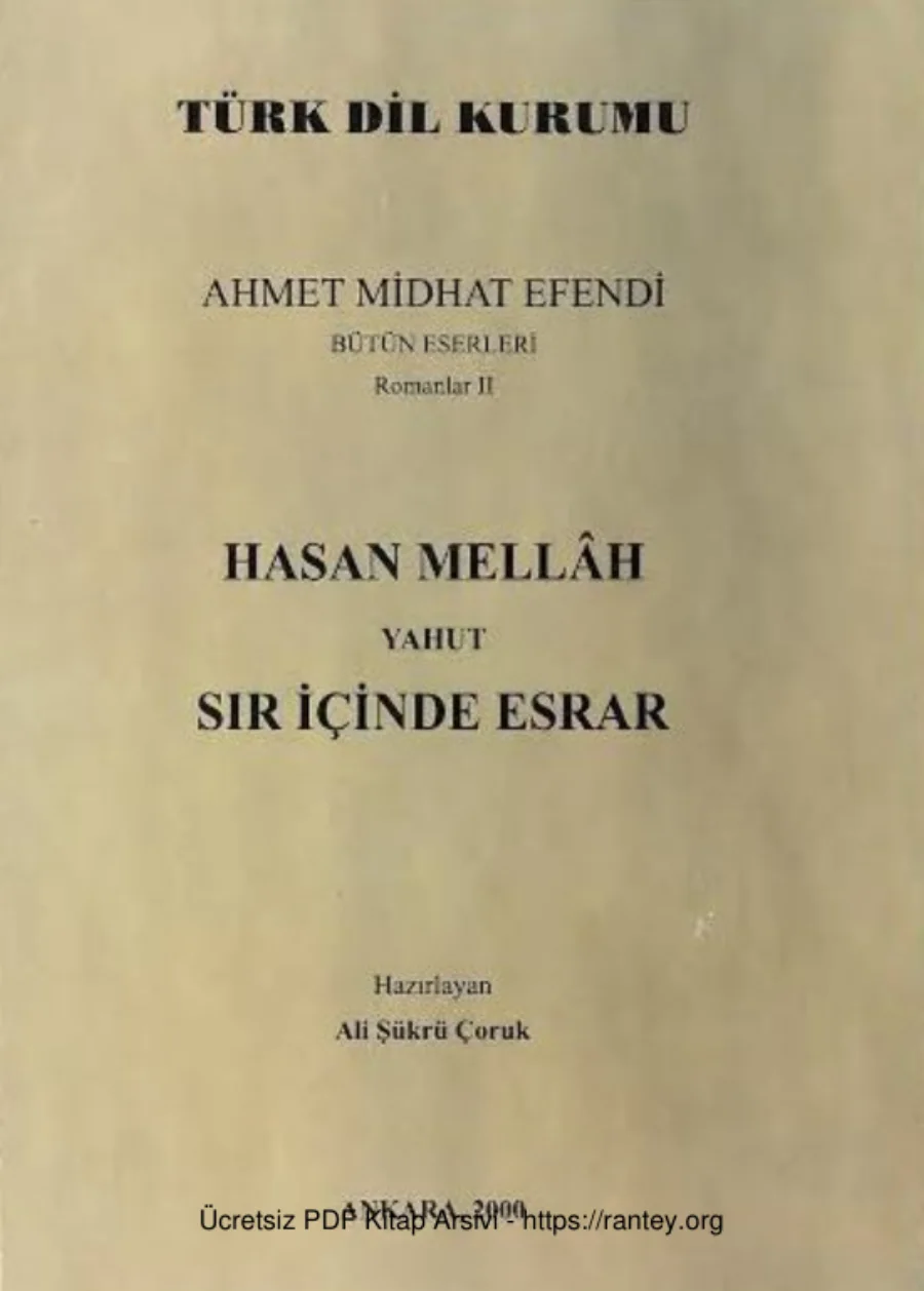 Romanlar 2: Hasan Mellah yahut Sır İçinde Esrar kapak görseli