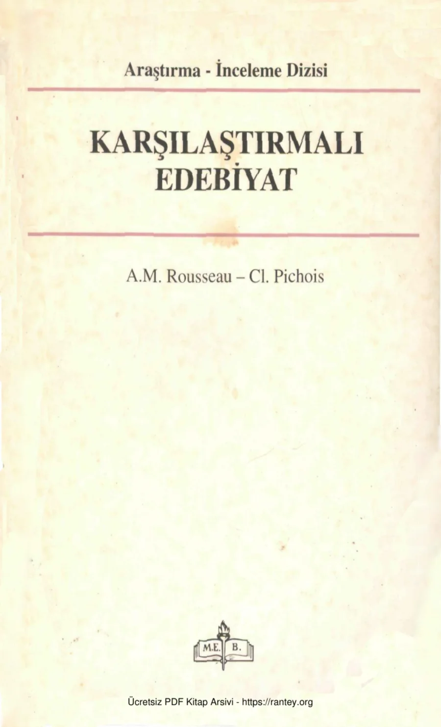 Rousseau Cl Pichois Karşılaştırmalı Edebiyat kapak görseli