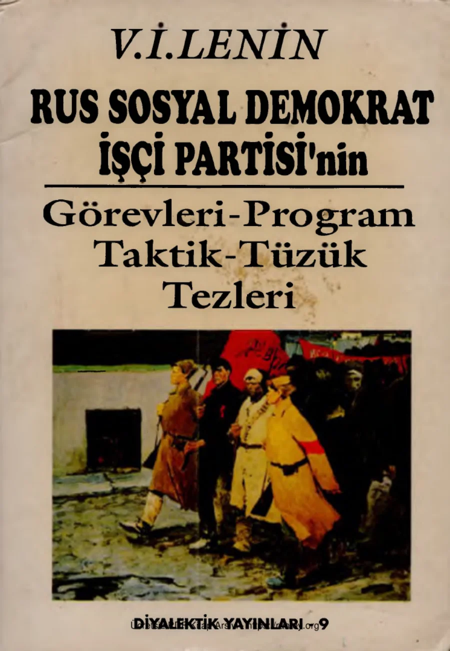 RSDİP'nin Görevleri: Program, Taktik, Tüzük, Tezleri kapak görseli