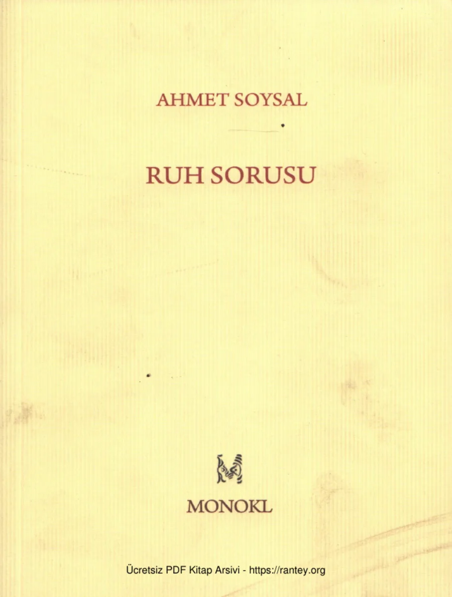 Ruh Sorusu Monokl Yayınları kapak görseli