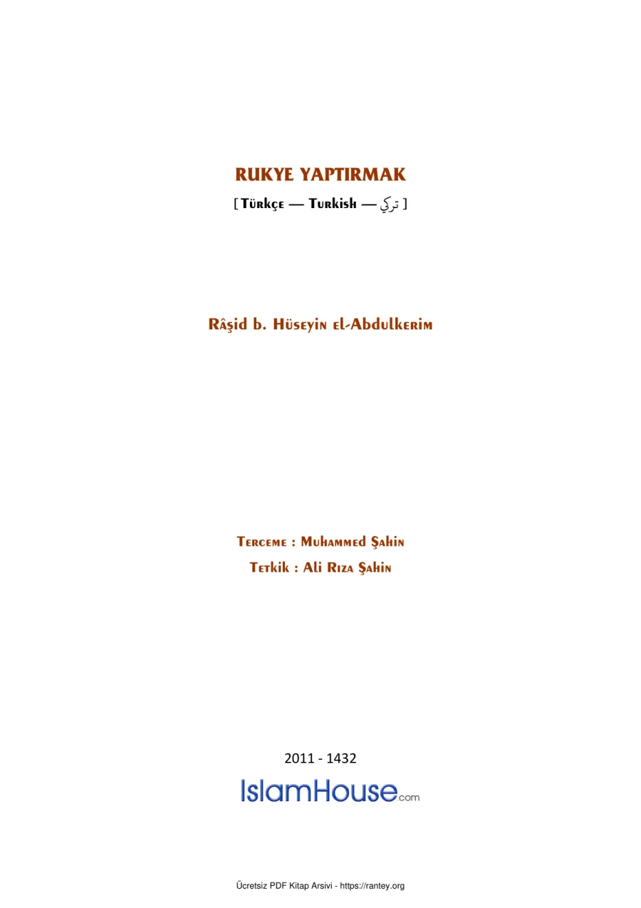 RUKYE YAPTIRMAK Ebu Abdulmumin Tekin Mıhçı kapak görseli
