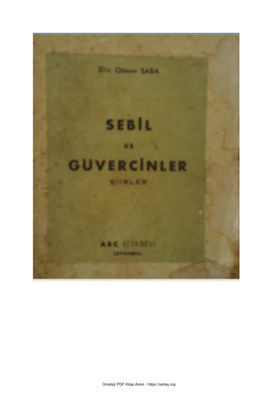 Saba Sebil ve Güvercinler 1943 kapak görseli