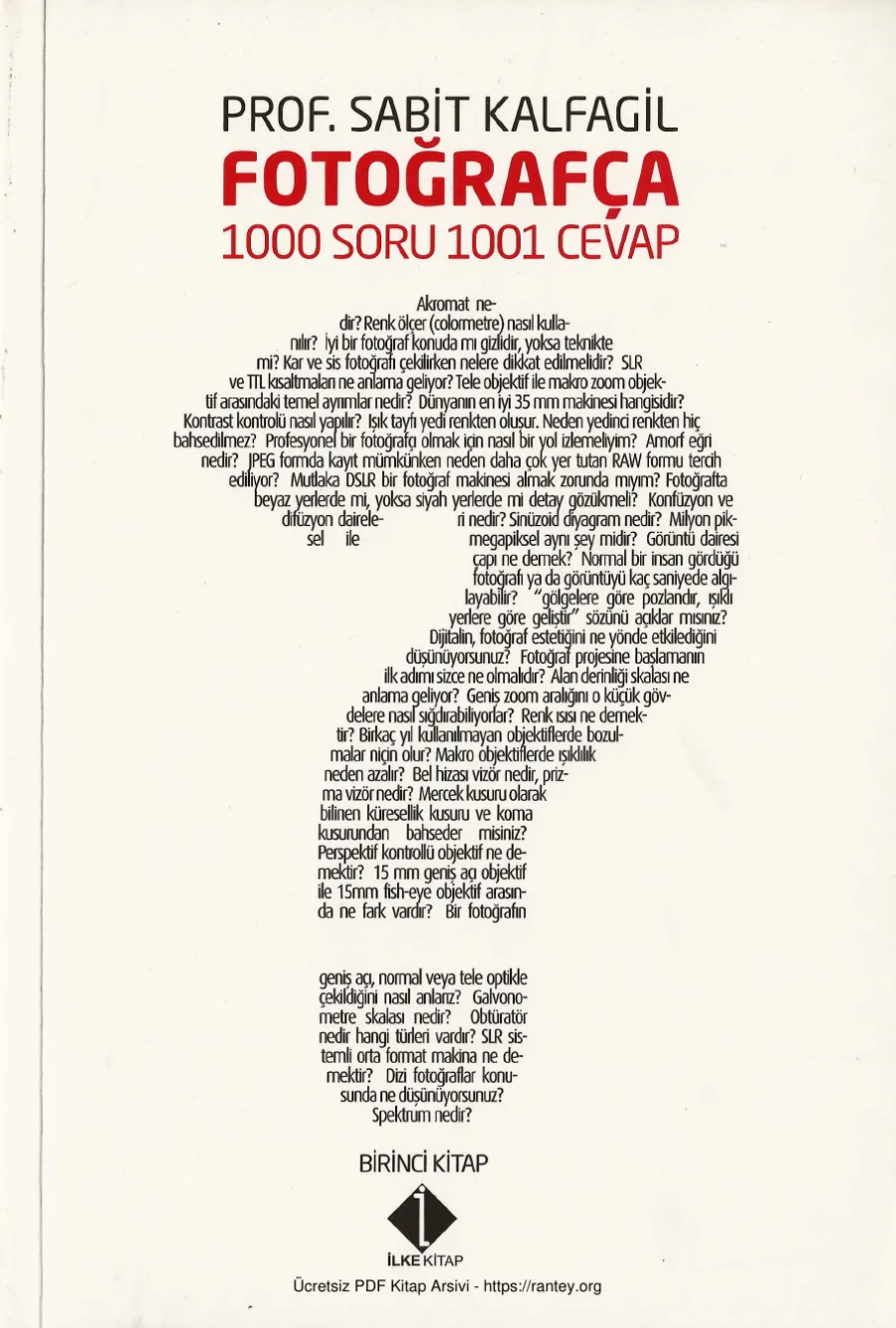 Sabit Kalfagil Fotoğrafça 1000 Soru 1001 Cevap I kapak görseli