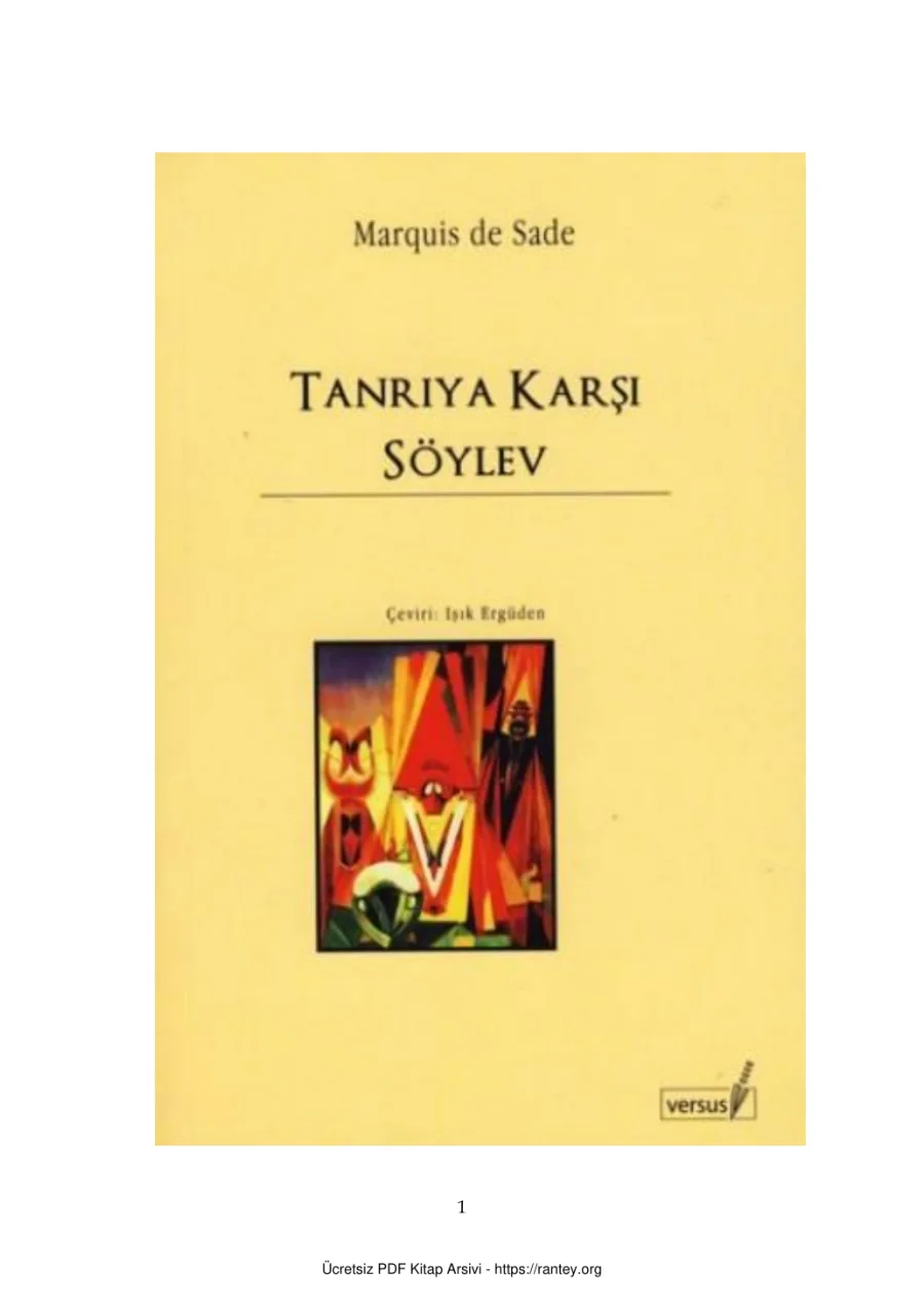 Sade Tanrıya Karşı Söylev kapak görseli