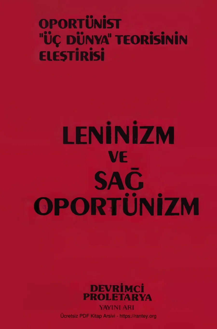 Sağ Oportünizm Devrimci Proletarya kapak görseli