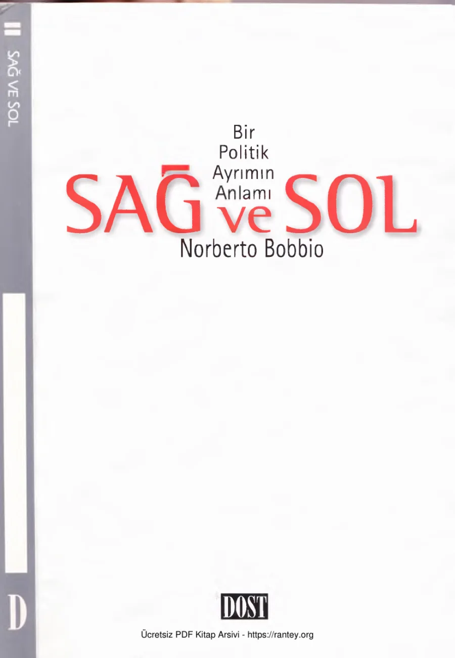 Sağ ve Sol: Bir Politik Ayrımın Anlamı kapak görseli