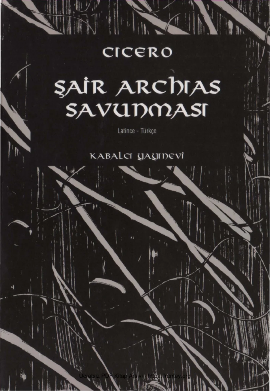 Şair Archias Savunması kapak görseli