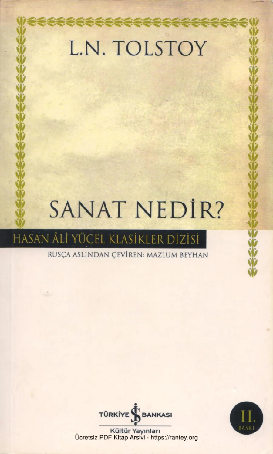 Sanat Nedir kapak görseli