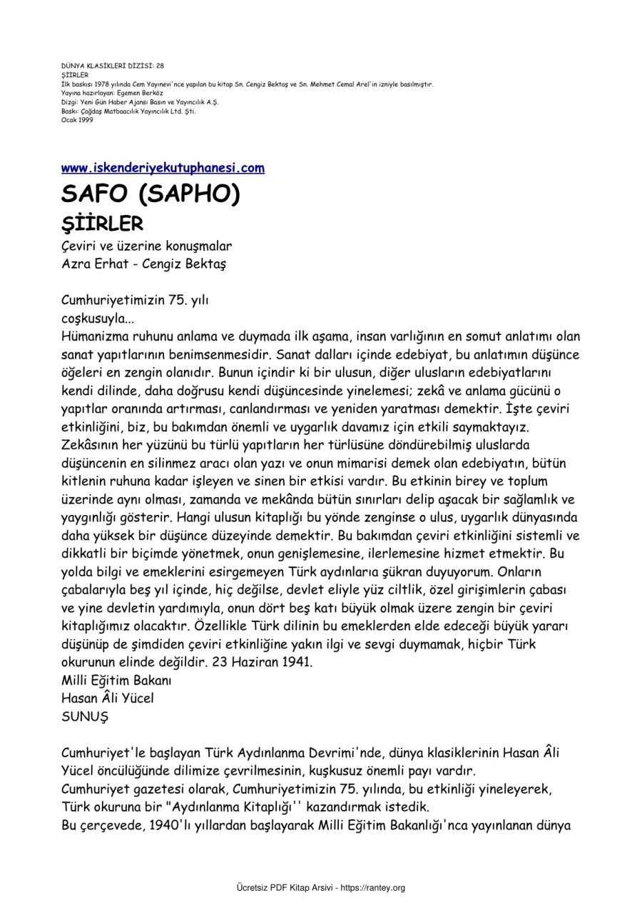 Sapho Şiirler kapak görseli