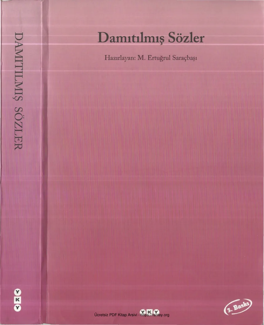Saraçbaşı Damıtılmış Sözler kapak görseli