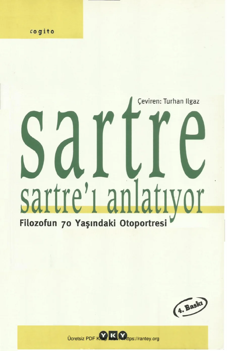 Sartre Sartre'ı Anlatıyor kapak görseli