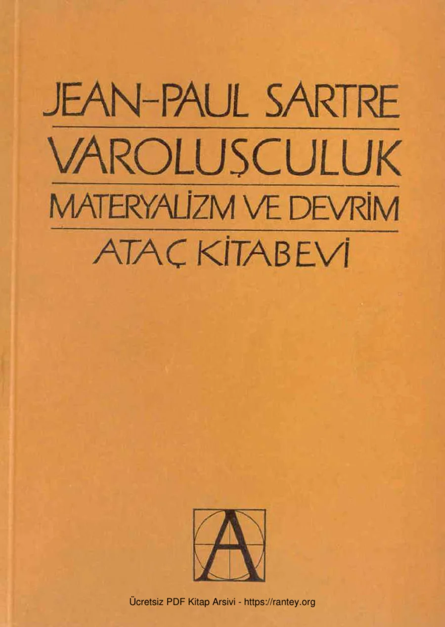 Sartre Varoluşçuluk Materyalizm ve Devrim kapak görseli