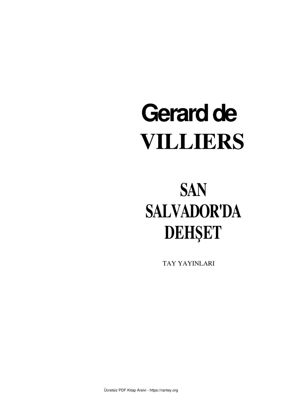 SAS Malko San Salvadorda Dehset kapak görseli