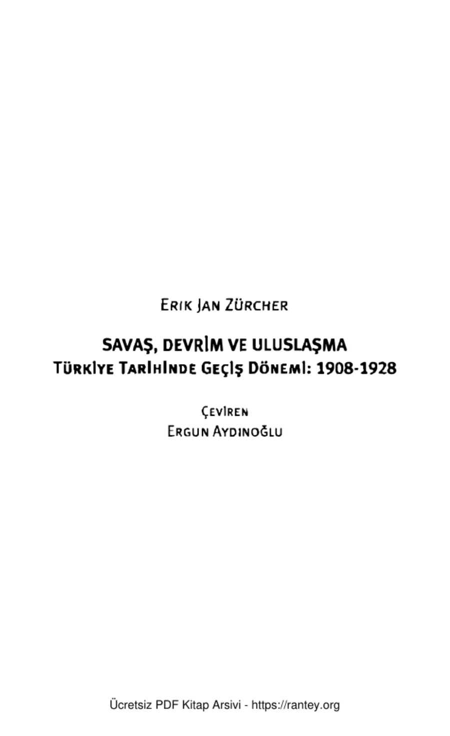 Savaş, Devrim ve Uluslaşma kapak görseli