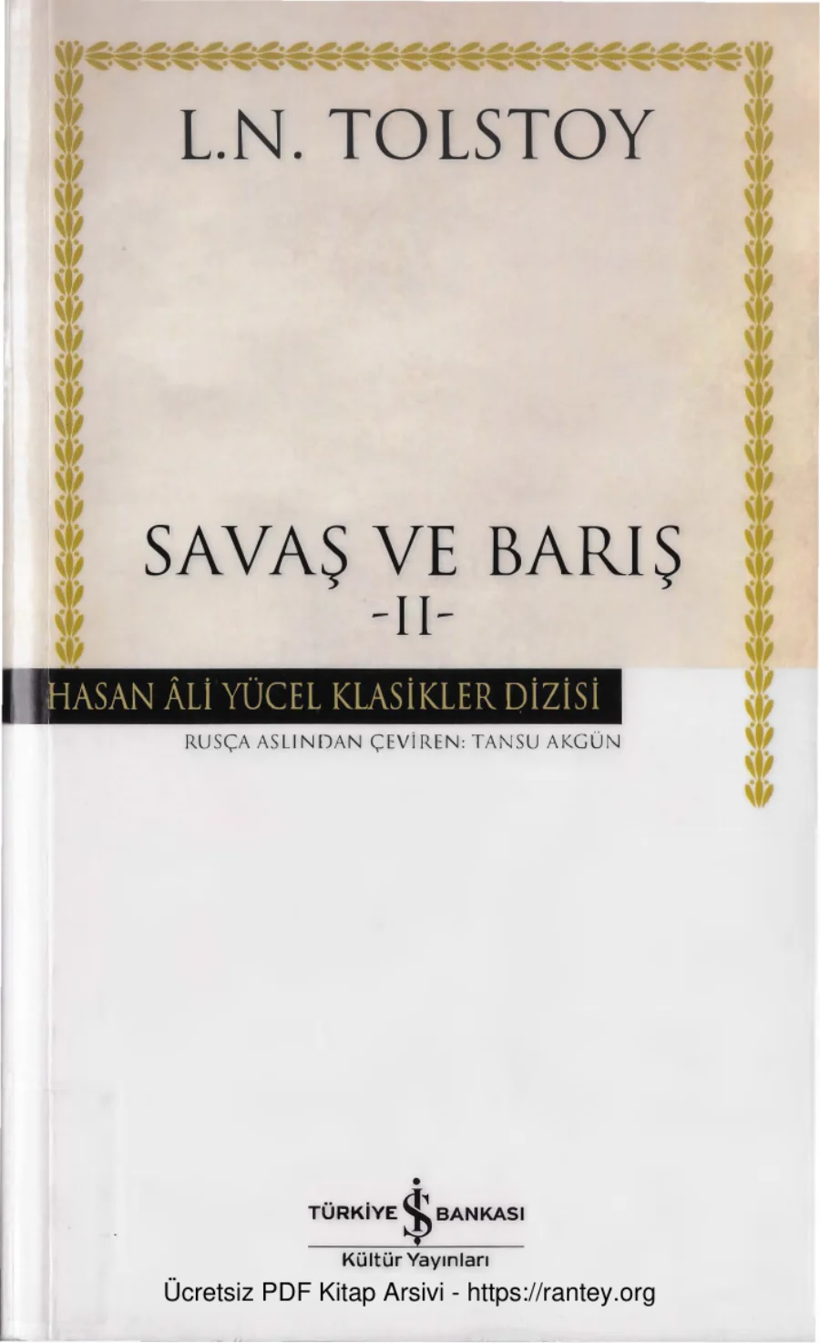 Savaş ve Barış Cilt 2 kapak görseli