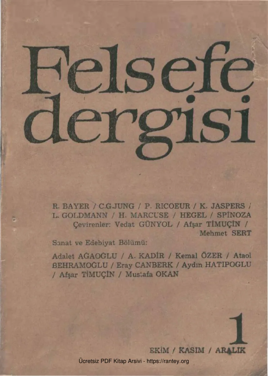 Sayı 001 Ekim Kasım Aralık 1977 kapak görseli