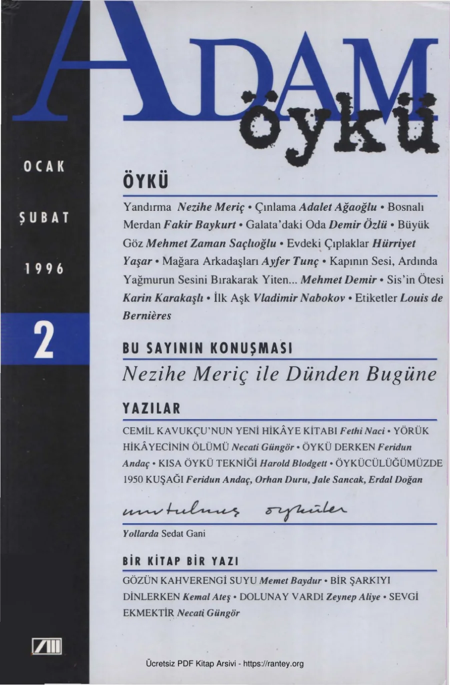 Sayı 02 Ocak Şubat 1996 kapak görseli