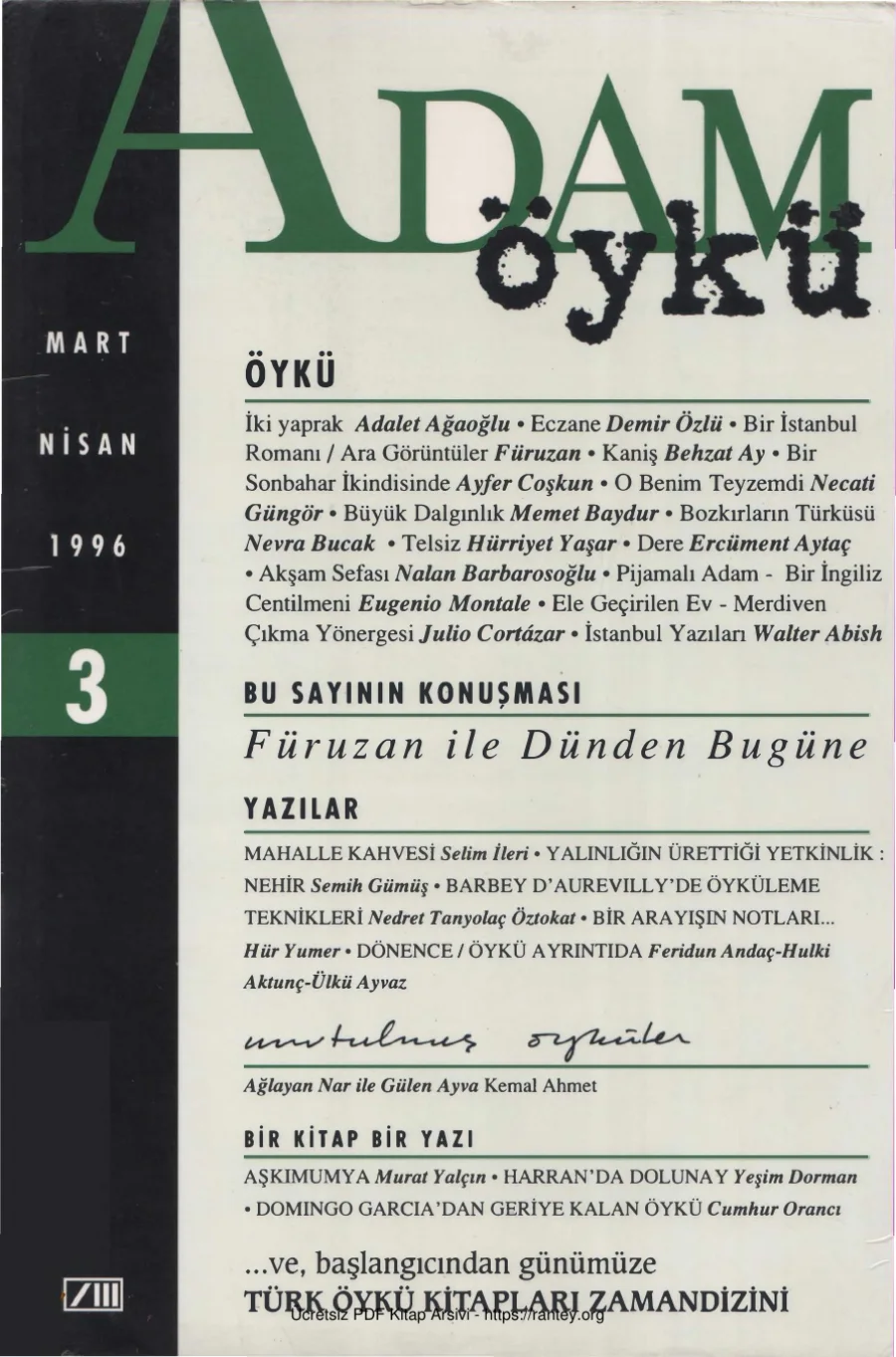 Sayı 03 Mart Nisan 1996 kapak görseli