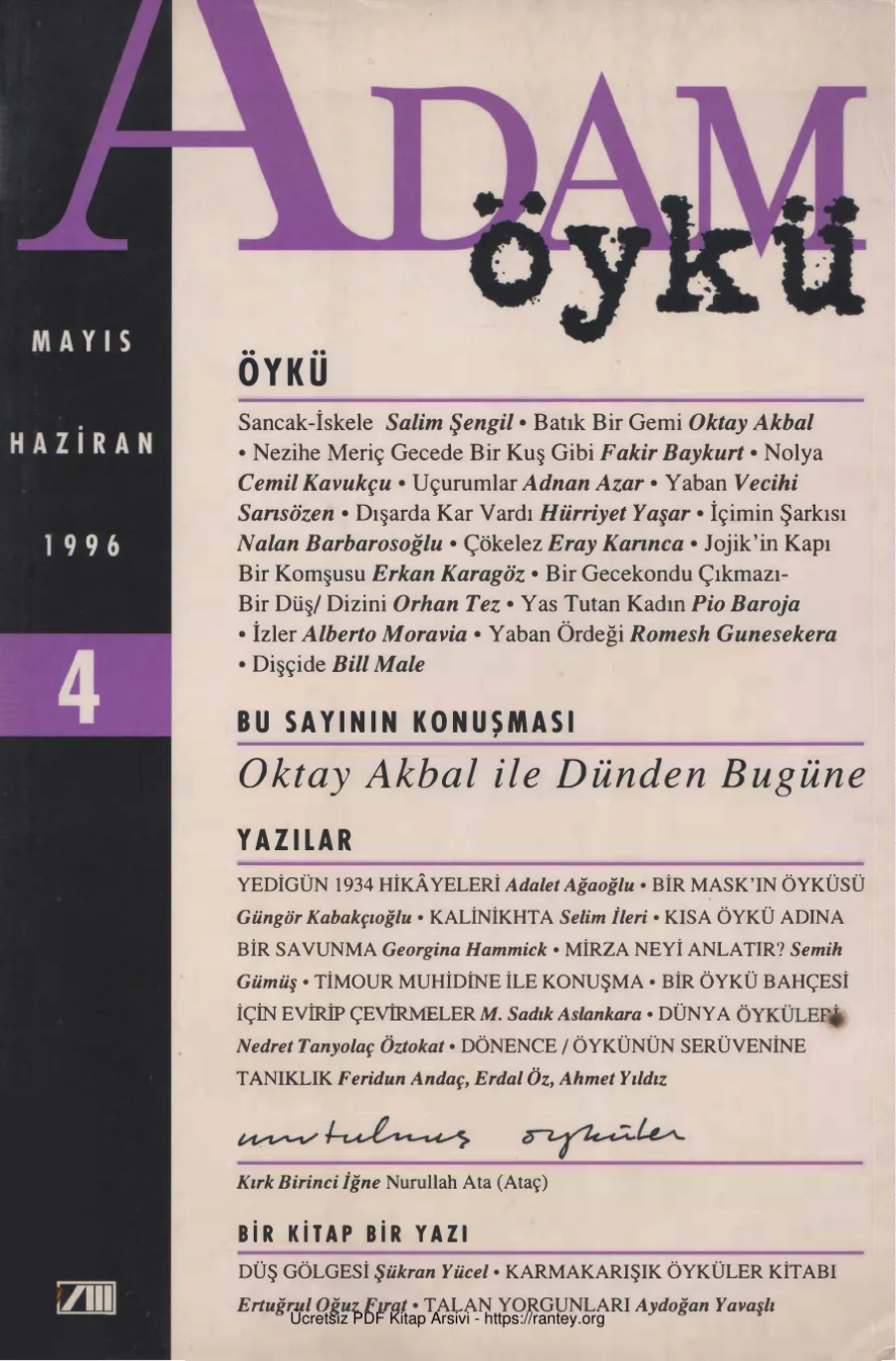 Sayı 04 Mayıs Haziran 1996 kapak görseli