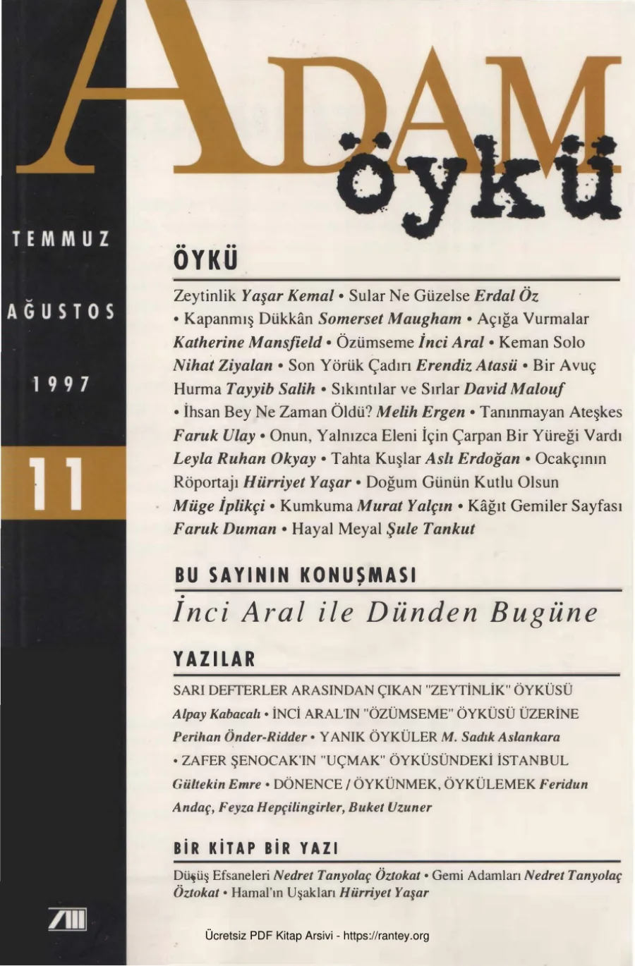 Sayı 11 Temmuz Ağustos 1997 kapak görseli