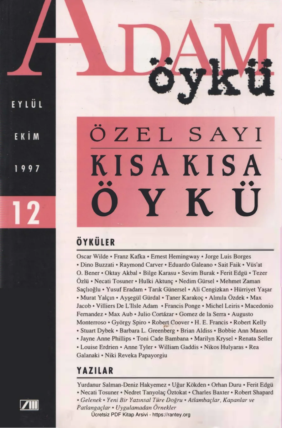 Sayı 12 Eylül Ekim 1997 kapak görseli