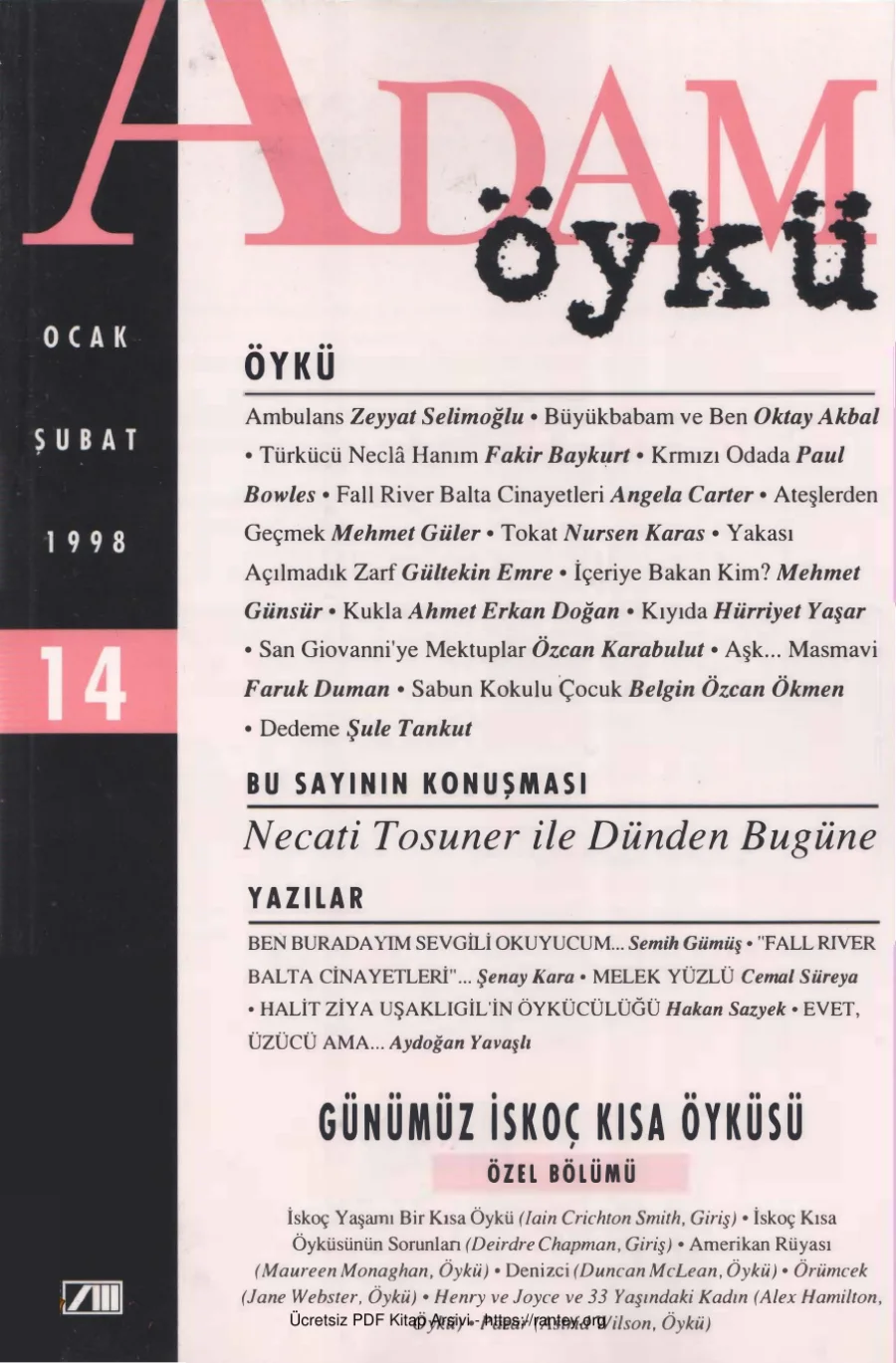 Sayı 14 Ocak Şubat 1998 kapak görseli