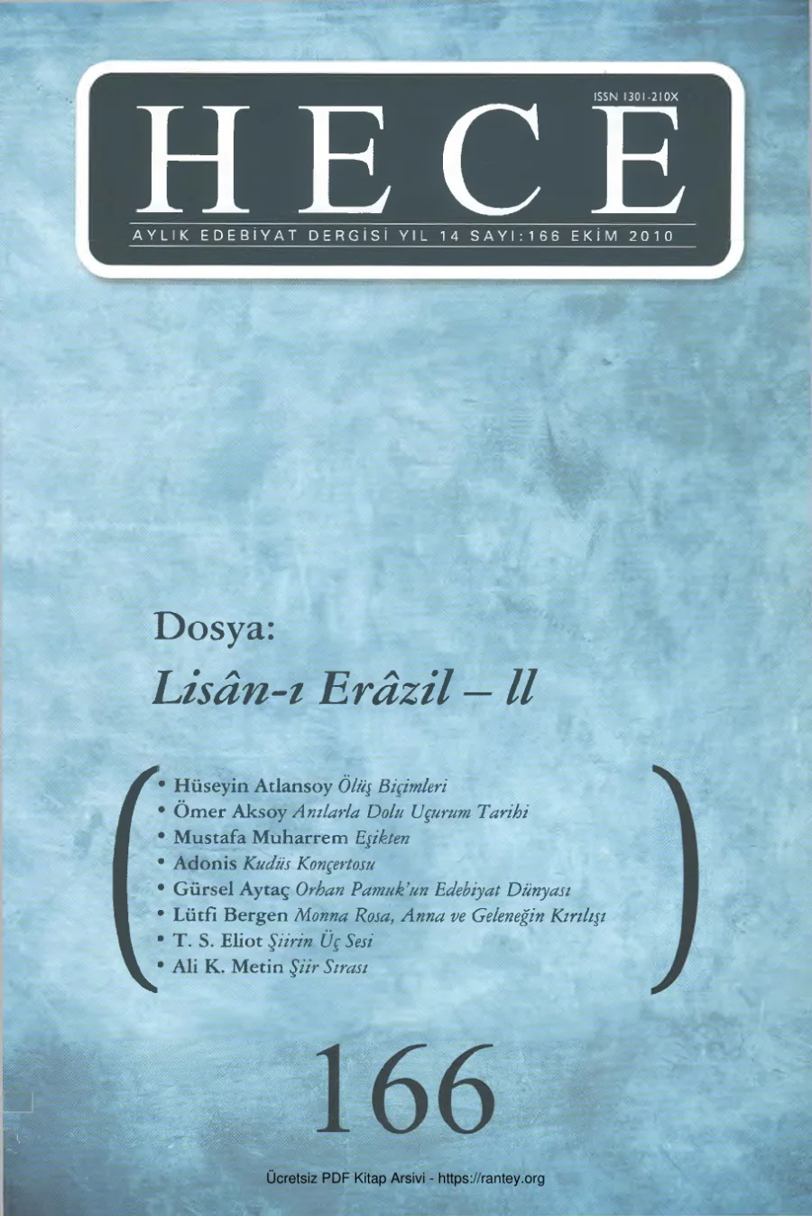 Sayı 166 kapak görseli