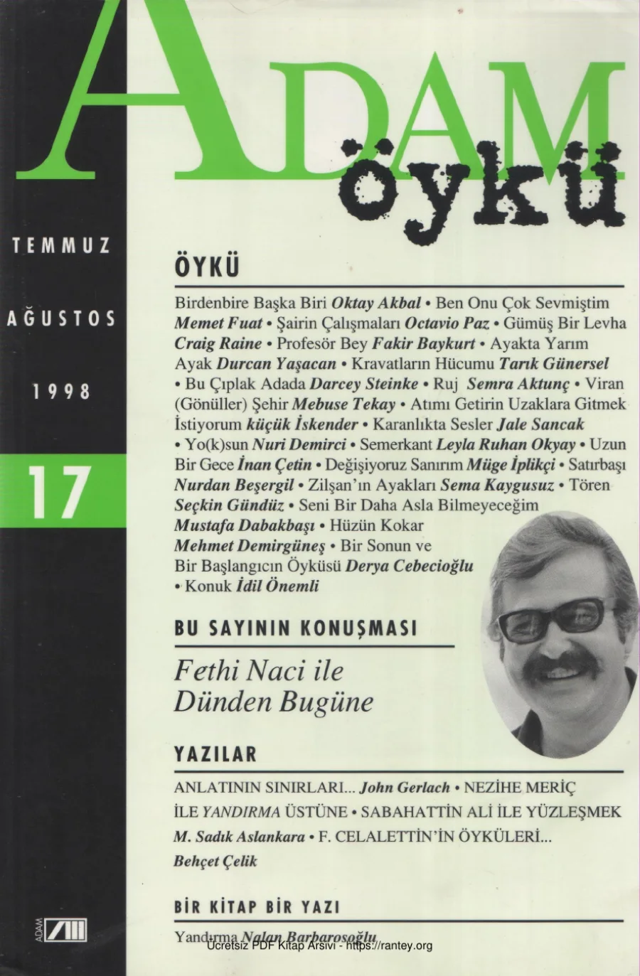 Sayı 17 Temmuz Ağustos 1998 kapak görseli