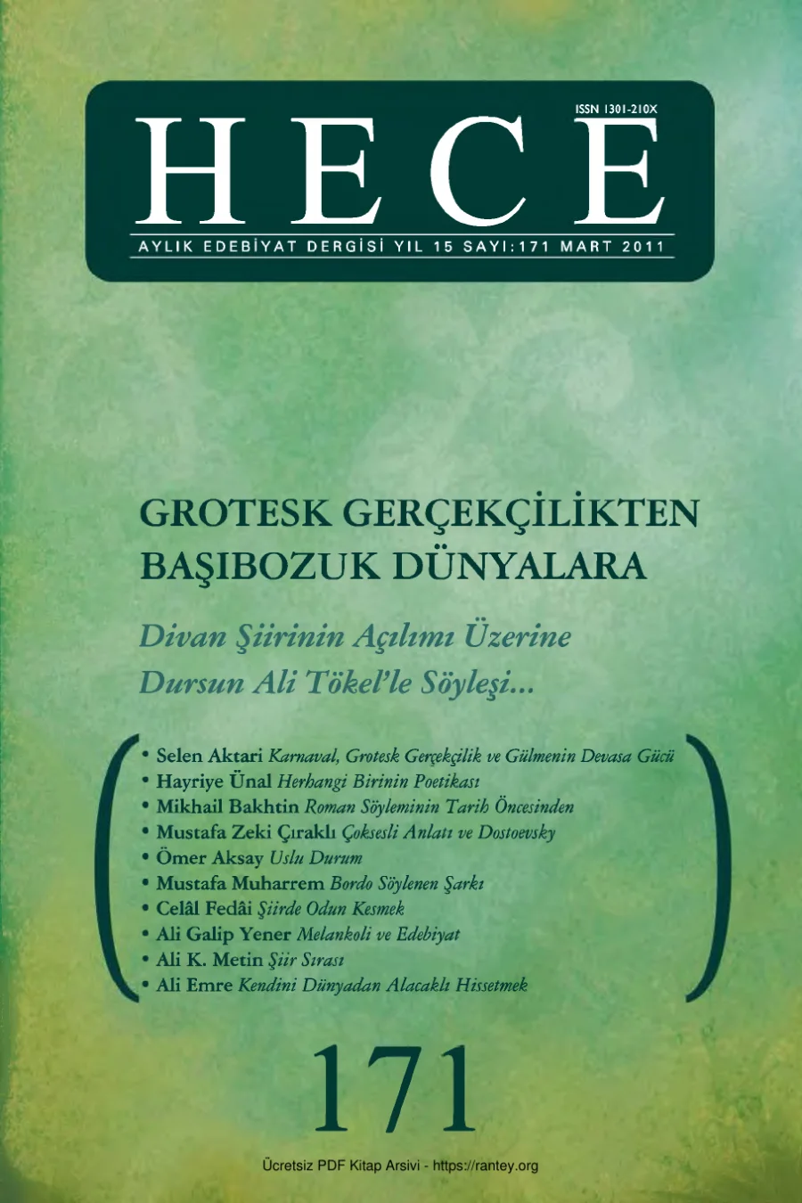 Sayı 171 kapak görseli
