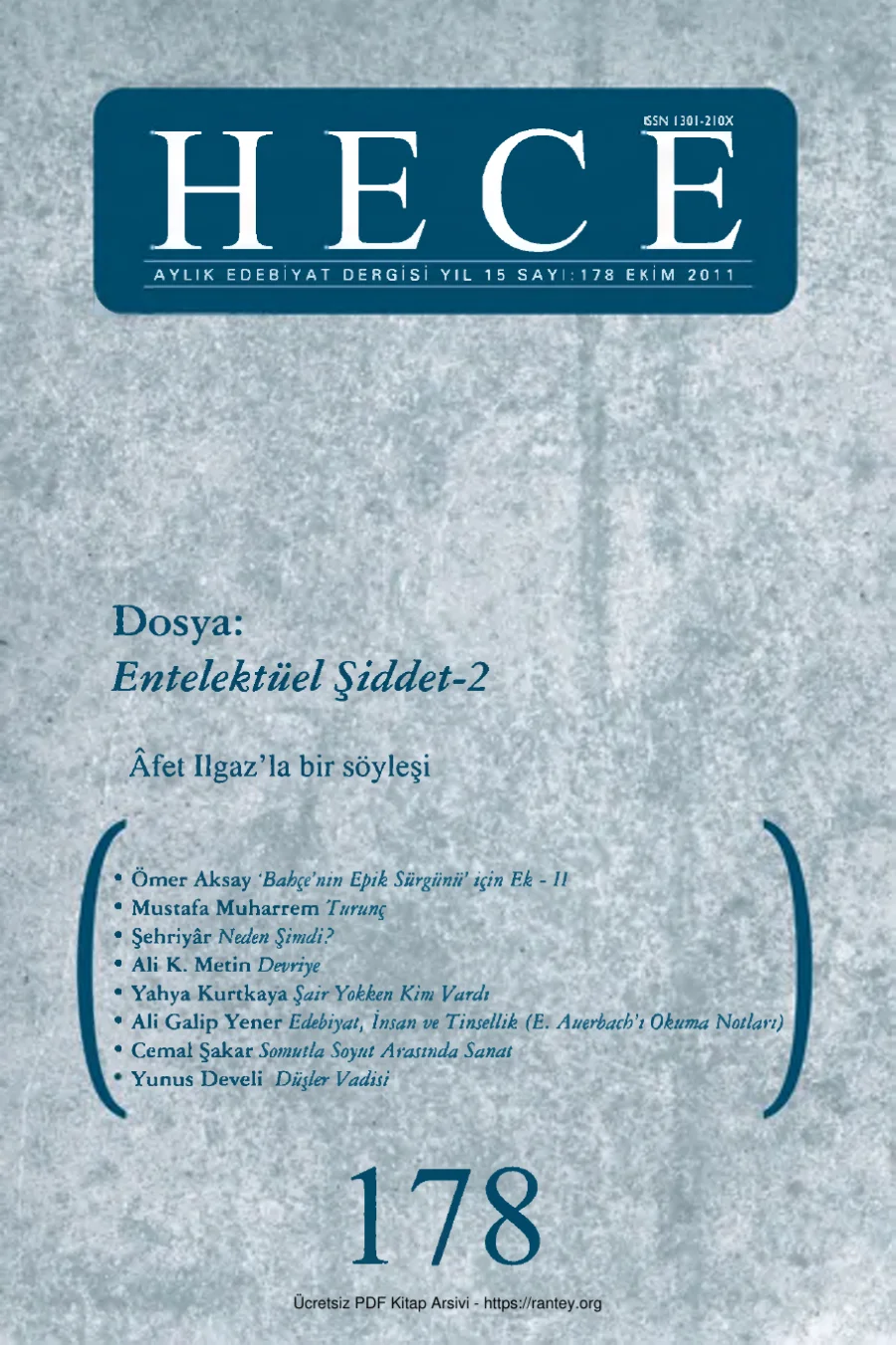 Sayı 178 kapak görseli