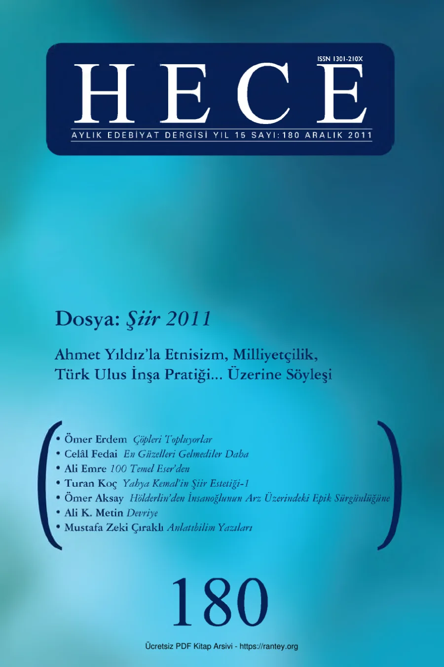 Sayı 180 kapak görseli