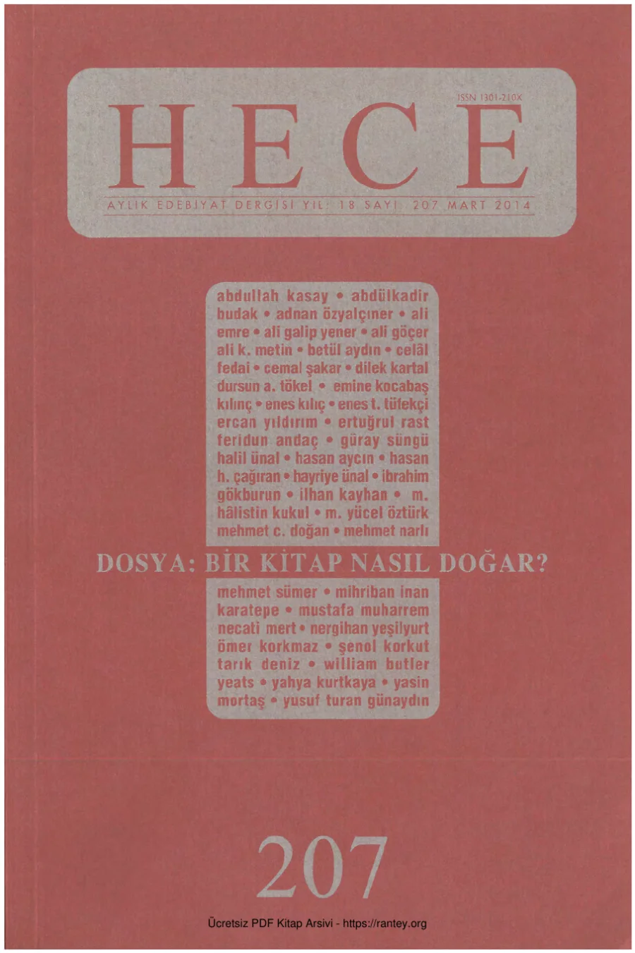 Sayı 207 Mart 2014 kapak görseli
