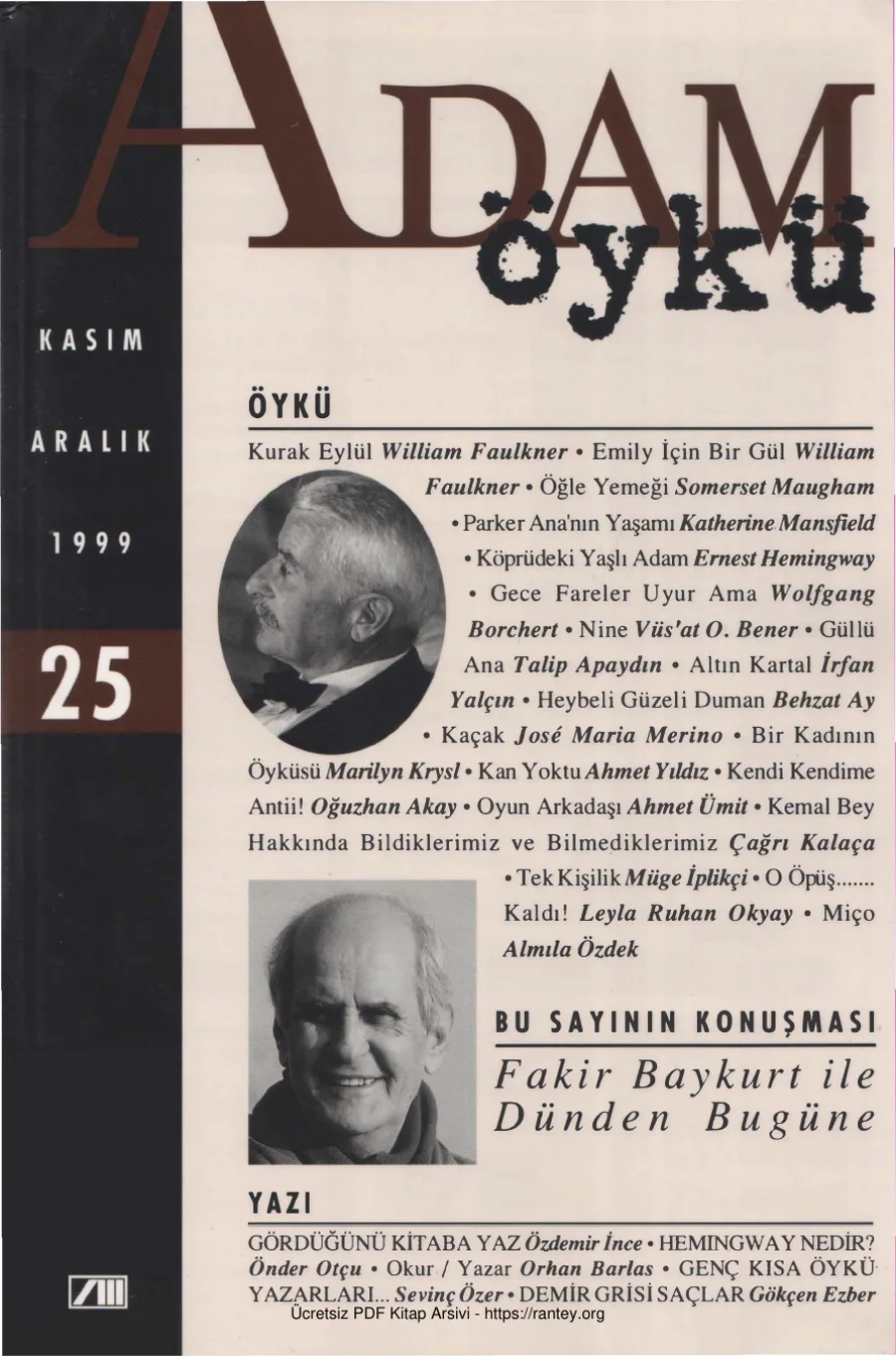 Sayı 25 Kasım Aralık 1999 kapak görseli